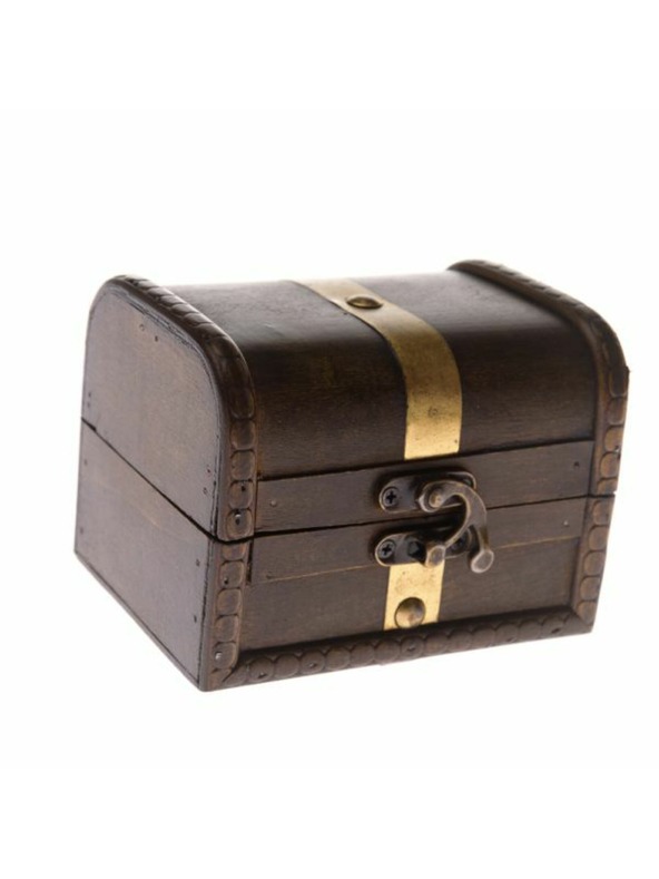 Casa de Engel Drvena kutijica s metalnim detaljom, smeđa, 0/125