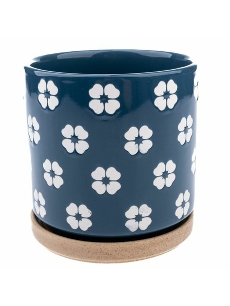 Casa de Engel Keramički lonac s posudom, plavi, 0/12