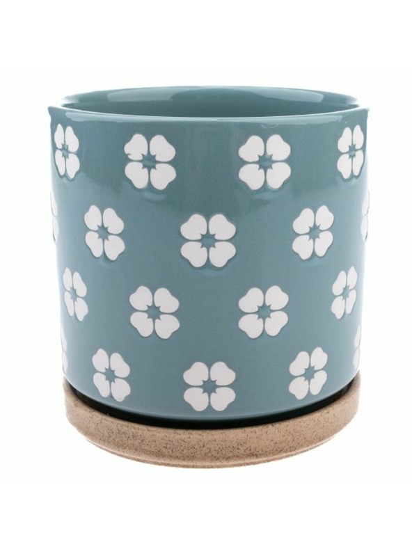 Casa de Engel Keramička saksija s posudom, zelena, 0/12