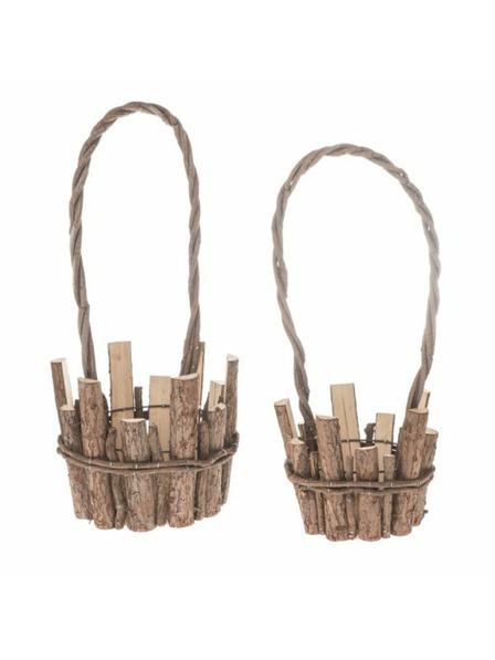 Casa de Engel Drvena košarica s PVC-om - set od 2 komada, 0/8