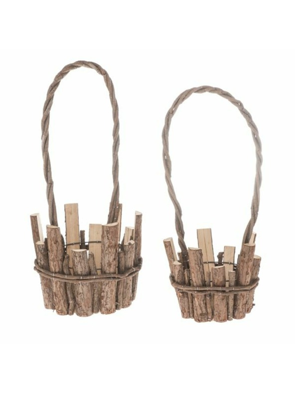 Casa de Engel Drvena košarica s PVC-om - set od 2 komada, 0/8