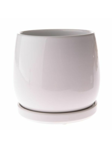 Casa de Engel Keramički lonac s posudom, bijeli, 0/12