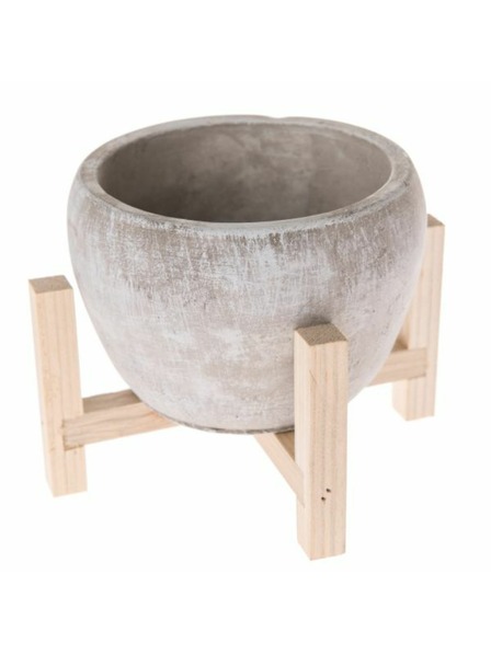 Casa de Engel Betonski poklopac za cvijeće u drvenom stalku, 0/18