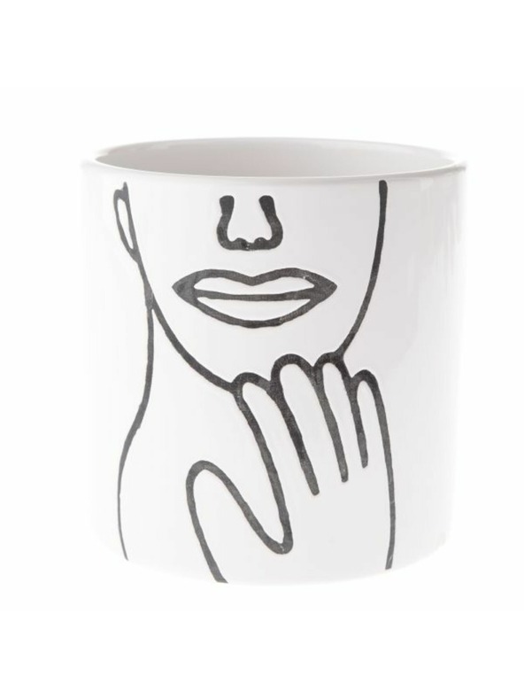 Casa de Engel Keramički poklopac za teglicu s licem, 3/36