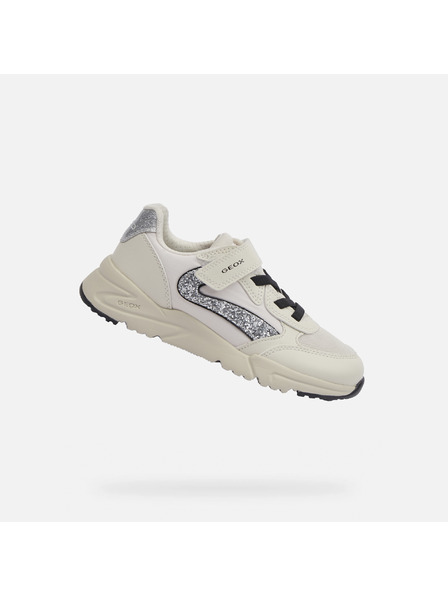 Geox Bijele djevojčinske tenisice Geox Loftus