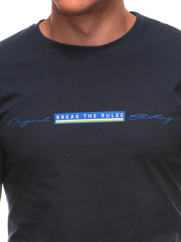 Edoti Muška majica s printom S2033 - bijela OTHER