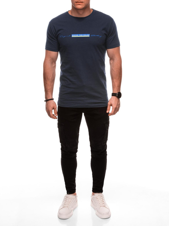 Edoti Muška majica s printom S2033 - bijela OTHER