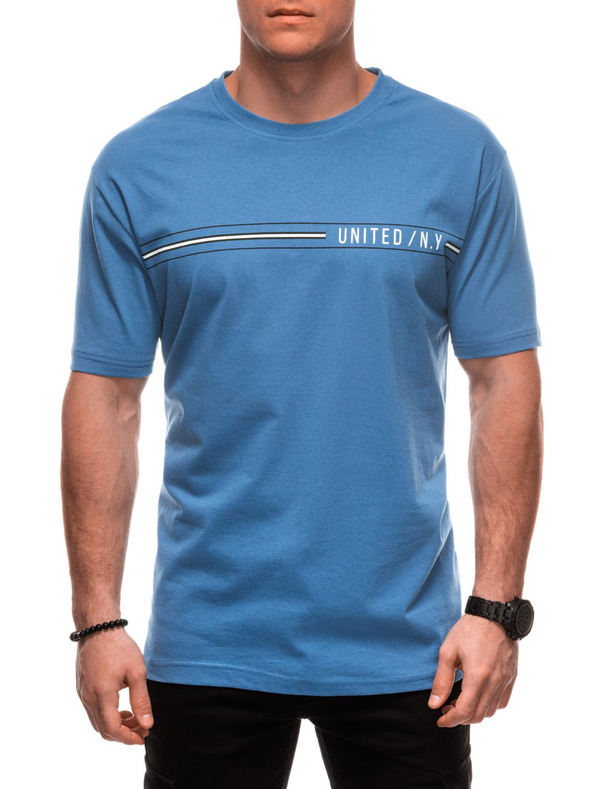 Edoti Muška majica s printom S2025 - svijetloplava OTHER