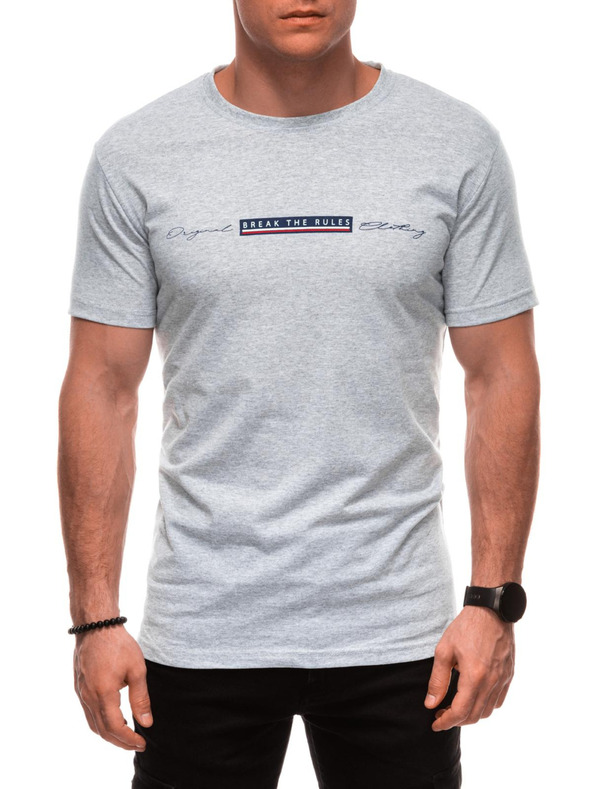 Edoti Muška majica s printom S2033 - bijela OTHER