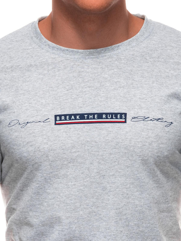 Edoti Muška majica s printom S2033 - bijela OTHER