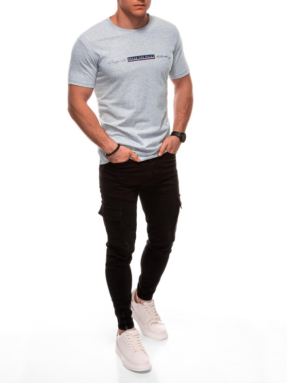 Edoti Muška majica s printom S2033 - bijela OTHER