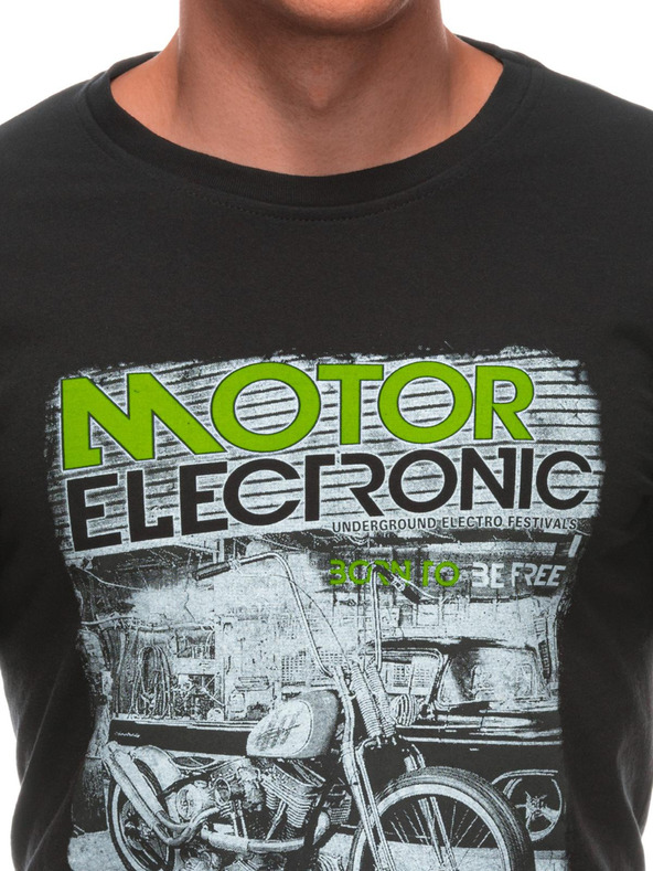 Edoti Muška majica s printom 1982S - tamno plava OTHER