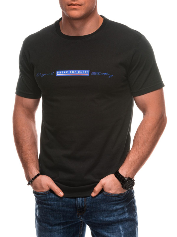 Edoti Muška majica s printom S2033 - bijela OTHER