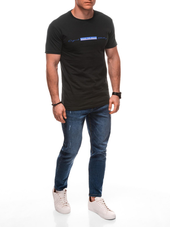 Edoti Muška majica s printom S2033 - bijela OTHER