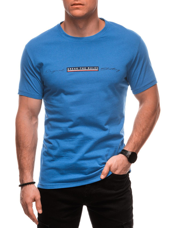 Edoti Muška majica s printom S2033 - bijela OTHER