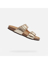 Geox Zlatne ženske papuče Geox Brionia R