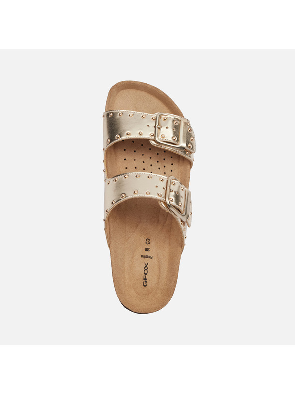 Geox Zlatne ženske papuče Geox Brionia R