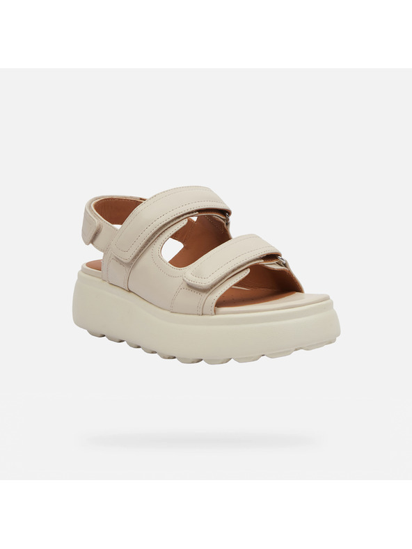 Geox Krem ženske sandale Geox Spherica EC4.1 S