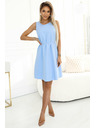 numoco 296-12 VICTORIA Trapezaste haljine bez rukava s pojasom - klasika s modernim šmekom - svijetloplava