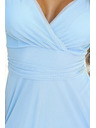 numoco 562-5 NASTIA Duge haljine s izrezom i kratkim rukavima - svijetloplava