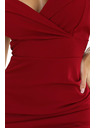 numoco 564-8 CALLIE Midi haljine s izrezom na ramenima - vinsko crvena