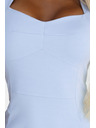 numoco 318-8 Elegantne midi haljine s lijepim izrezom - svijetloplava