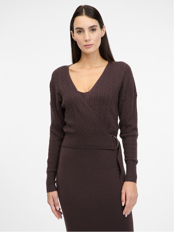 Orsay Smeđa ženska midi haljina ORSAY