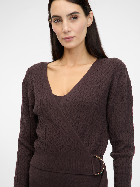 Orsay Smeđa ženska midi haljina ORSAY