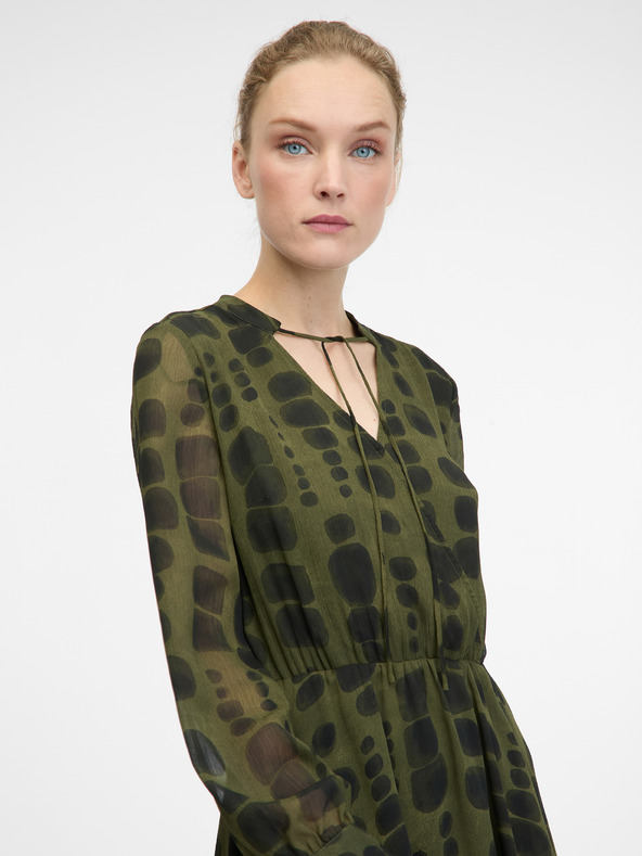 Orsay Zelena ženska haljina do koljena ORSAY