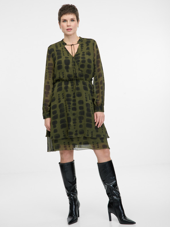 Orsay Zelena ženska haljina do koljena ORSAY