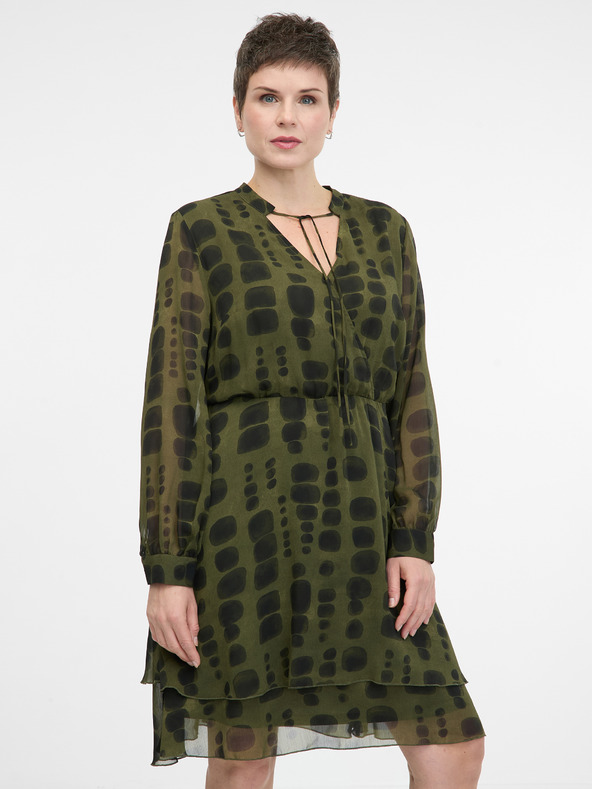 Orsay Zelena ženska haljina do koljena ORSAY