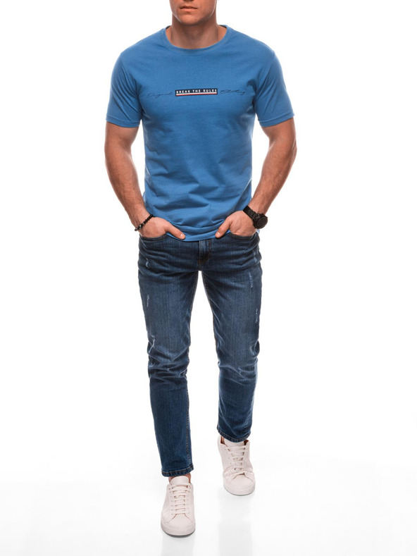 Edoti Muška majica s printom S2033 - bijela OTHER