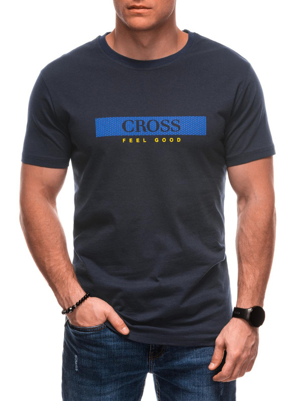 Edoti Muška majica s printom S2033 - bijela OTHER