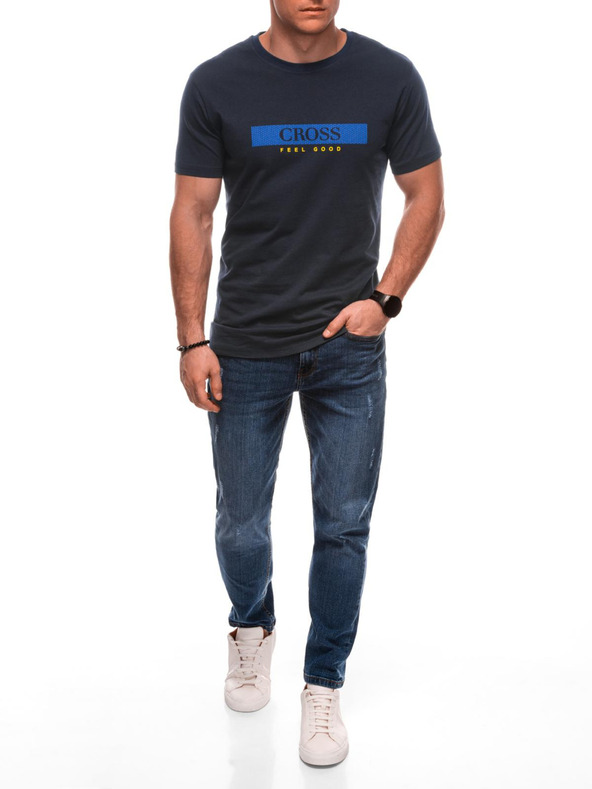 Edoti Muška majica s printom S2033 - bijela OTHER