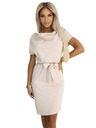 numoco 240-5 ROXI haljine s asimetričnom suknjom i pojasom - bež