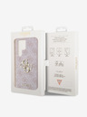 Guess PU 4G Metal Logo Zadní Kryt pro Samsung Galaxy S24 Ultra Pink Etui za telefon