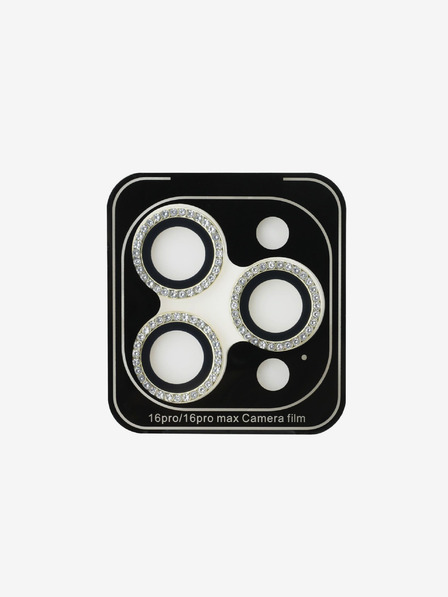 Guess Fixed Glliter Ochrana Čoček pro iPhone 16 Pro/16 Pro Max Gold Etui za telefon