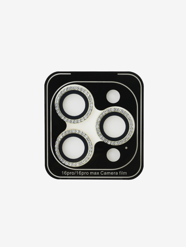 Guess Fixed Glliter Ochrana Čoček pro iPhone 16 Pro/16 Pro Max Gold Etui za telefon