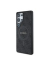Guess PU Leather 4G Colored Ring MagSafe Zadní Kryt pro Samsung Galaxy S25 Ultra Black Etui za telefon