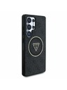 Guess IML 4G Glitter and Triangle Logo MagSafe Zadní Kryt pro Samsung Galaxy S25 Ultra Black Etui za telefon