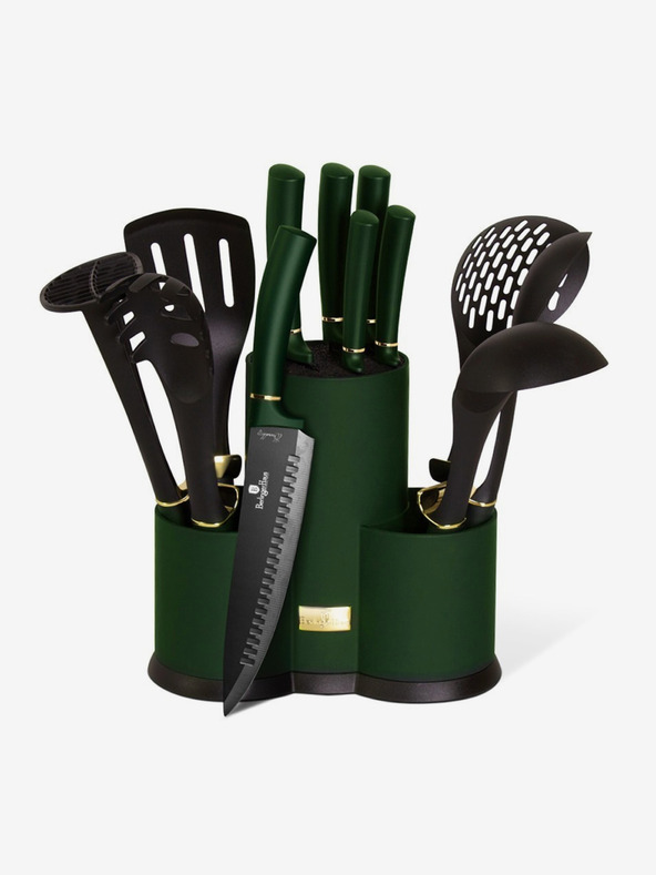 Berlingerhaus Set noževa i kuhinjskog pribora u stalku 12 kom Emerald Collection BERLINGERHAUS