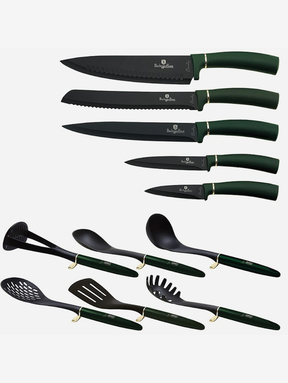Berlingerhaus Set noževa i kuhinjskog pribora u stalku 12 kom Emerald Collection BERLINGERHAUS