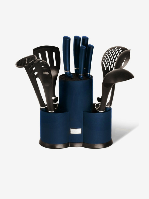 Berlingerhaus Set noževa i kuhinjskog pribora u stalku 12 kom Aquamarine Metallic Line BERLINGERHAUS