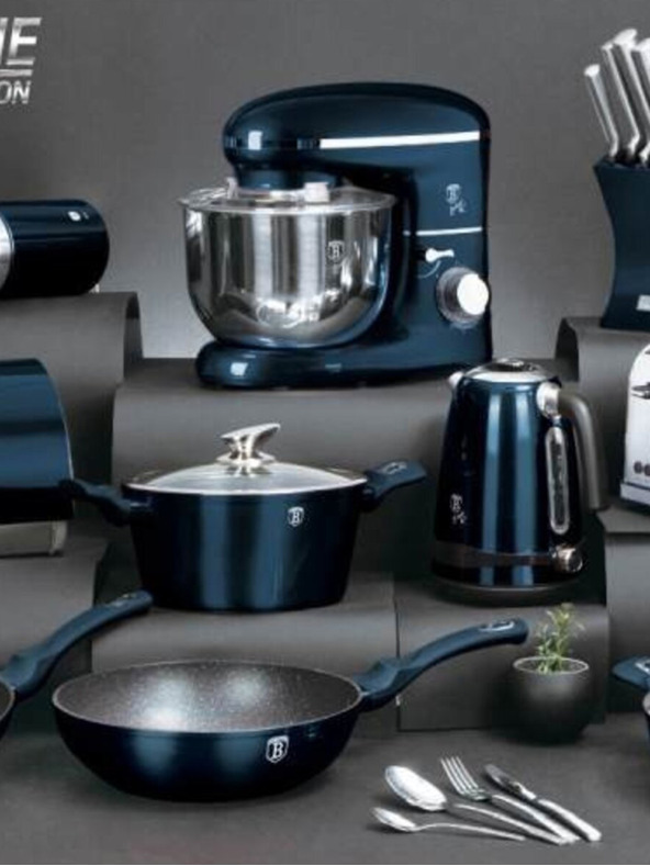 Berlingerhaus Set noževa i kuhinjskog pribora u stalku 12 kom Aquamarine Metallic Line BERLINGERHAUS