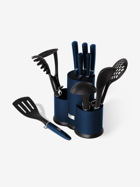 Berlingerhaus Set noževa i kuhinjskog pribora u stalku 12 kom Aquamarine Metallic Line BERLINGERHAUS