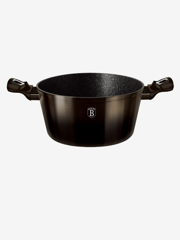 Berlingerhaus Lonac s mramornom površinom 24 cm Sjajno crna kolekcija 2 poklopca BERLINGERHAUS