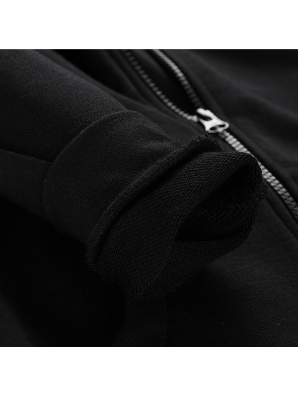 ALPINE PRO Dječja pamučna majica s kapuljačom ALPINE PRO LOKKO black