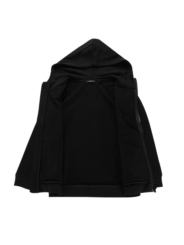 ALPINE PRO Dječja pamučna majica s kapuljačom ALPINE PRO LOKKO black