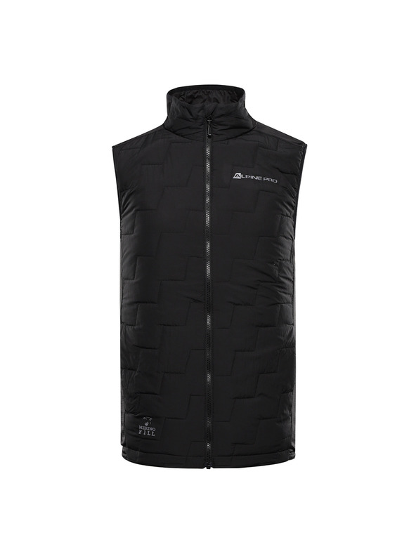 ALPINE PRO Muški prsluk s merino punjenjem ALPINE PRO NERC black