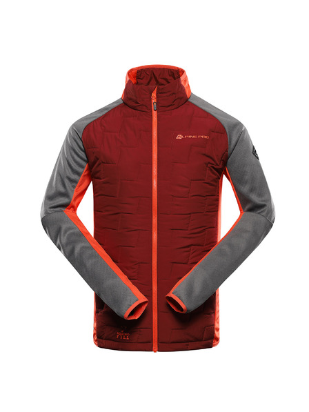 ALPINE PRO Muška dukserica s merino punjenjem ALPINE PRO JORW merlot